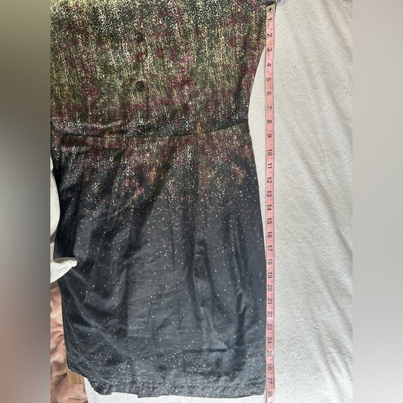 Valerie Dumaine Silk Cotton Blend Short Sleeve Dress Made in Canada - Picture 10 of 11